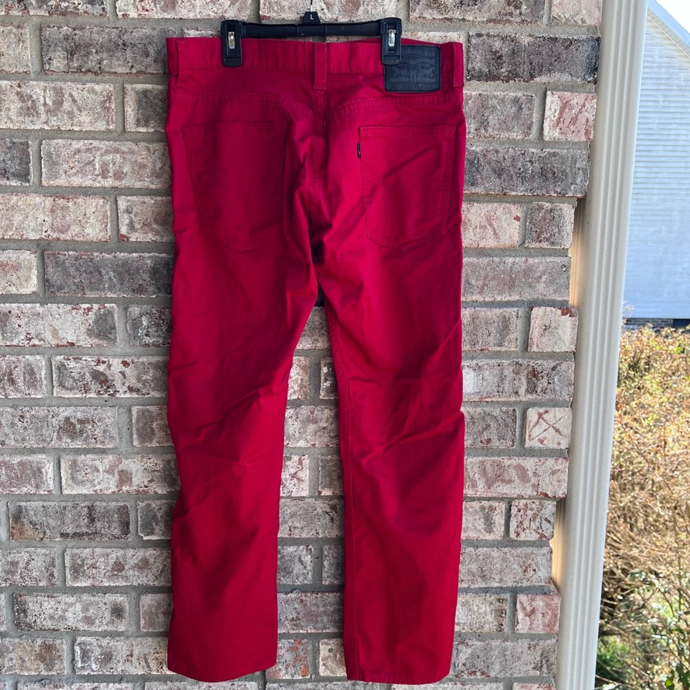 🍒💣 Levi’s 513 red lightweight denim jeans - Picture 5 of 11